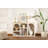 Modern Console Table, Traverten Marble & Sandstone Finish, 47.2 x 29.1 x 14.6 inches | 100% Melamine Coated Particle Board & MDF Doors | Stylish Storage Solution for Living Room, Entryway & Hallway, Durable & Elegant Design-1923879352