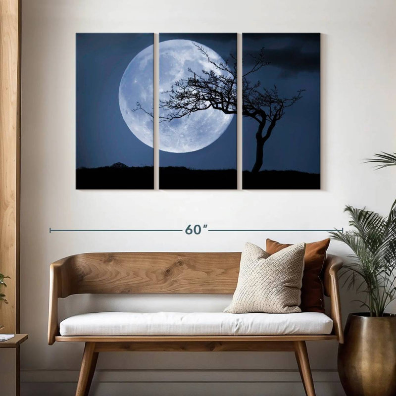 Oberle Moon And Tree, 32" H x 50" W