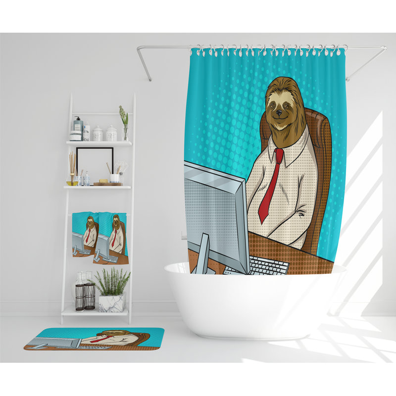 Necha Polyester Shower Curtain Set