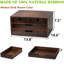 Organisateur de bureau en bambou, organisateur de tiroir de bureau en bambou 100% naturel, armoire de rangement brun foncé avec 4 tiroirs pour le maquillage