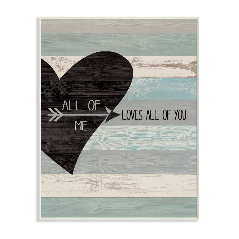 All Of Me Loves All Of You by Jo Moulton - Graphic Art Print on Canvas Ebern Designs 