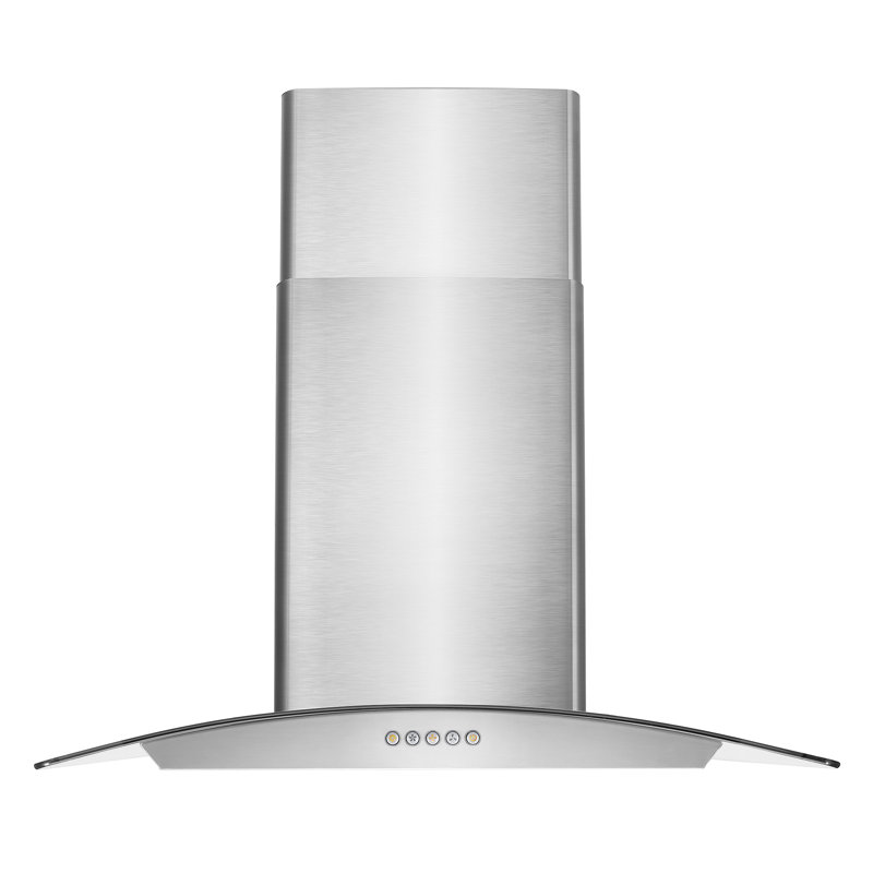 Cosmo 30 in. Vista Collection Ductless Wall Mount Range Hood, Button Controls, LED Lights, Permanent Filters, Stainless Steel 668A Series 
