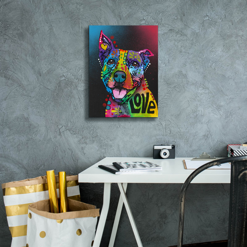 «I Have Many Kisses For You» par Dean Russo, art mural sur toile, H 16 po x l 12 po x P 0,75 po
