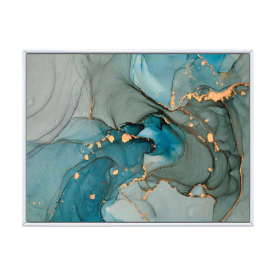 " Turquoise Gold Infused Marble "