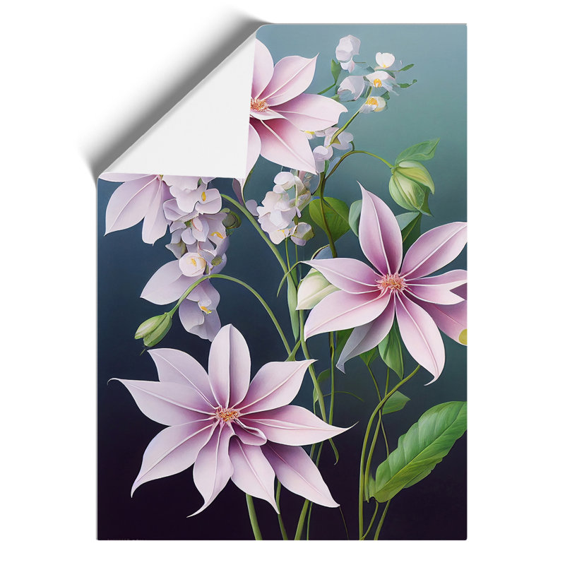 Pastel Flowers - Wall Art, 59.4cm H x 42cm W, Paper