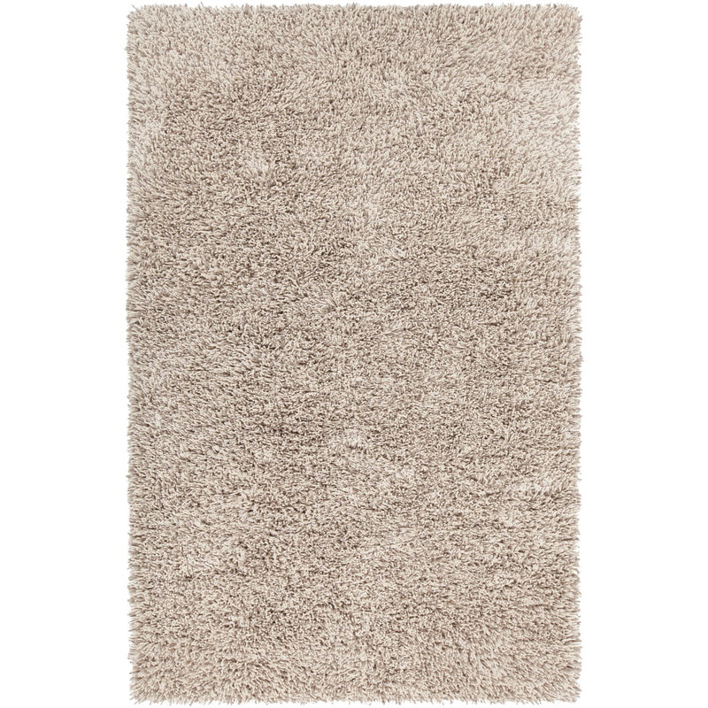 Eleanor Wool Area Rug in White And Taupe, 7'9" x 10'6"