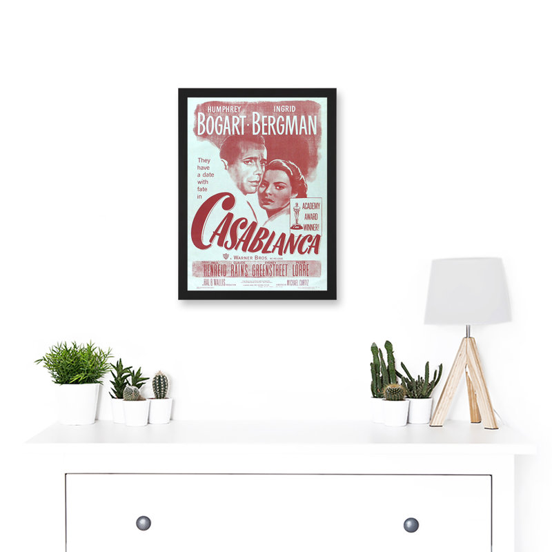 Movie Film Casablanca Bogart Bergman Classic Cult - Single Picture Frame Print
