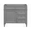Solution de rangement moderne pour salle de bain, 2 tiroirs et un tiroir basculant, bois massif, gris, pour meuble-lavabo Essentials 36'', cadre en bois, fiable