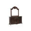 Commode de meuble de chambre à coucher avec finition cerisier et armoire inférieure à 9 tiroirs