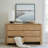 Cove 59" Fluted 6-Drawer Dresser, Double Dresser Wide Storage Chest with Curved Silhouette