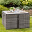 8 Seater Rattan Cube Outdoor Dining Set - Grey Weave Polywood Top-1524704623