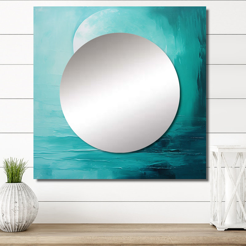 Lefebure - Art mural miroir carré de lune, 23 po x 23 po
