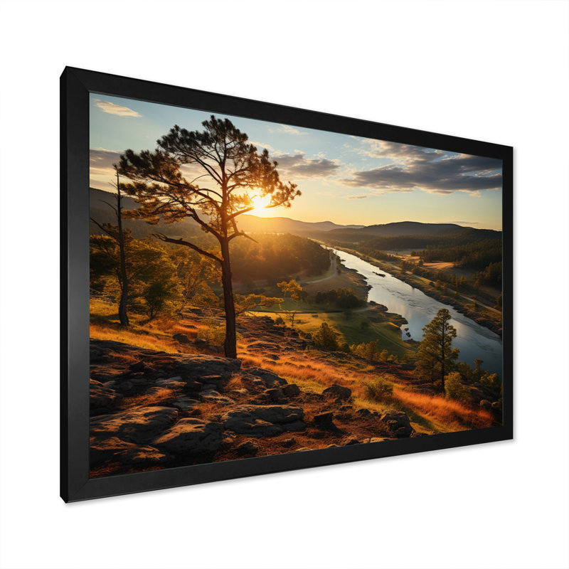 Alabama Country Landscape I - impression, H 30 po x l 40 po x P 1,5 po, Cadre photo noir