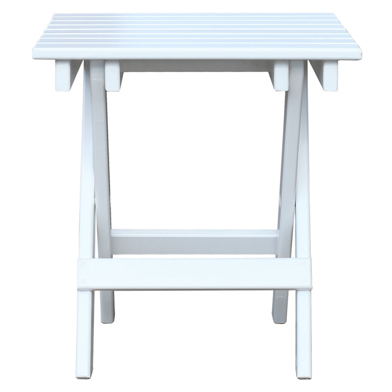 Cleaver Rectangular Pine Outdoor Dining Table , 111.76cm cm W 101.6cm cm D, White