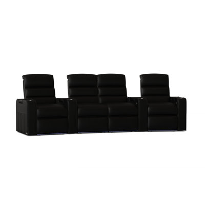Magnum Upholstered Power Reclining Home Theater Seating with Cup Holder