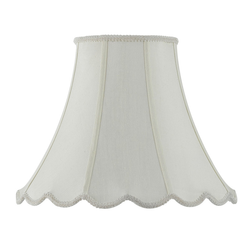 12.75'' H x 16'' W Linen Bell Lamp Shade, Eggshell