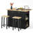 Lujane 3-Piece Drop Leaf Kitchen Island Set-387945879-378934733