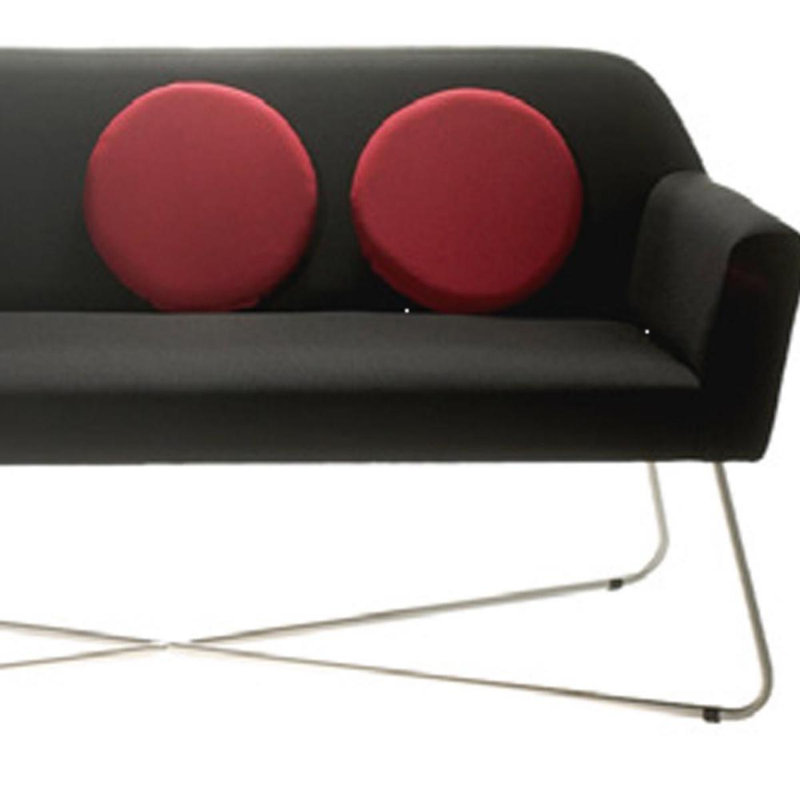 Sharmaine Circular Cushion, Red