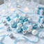 Ensemble de décoration de sapin de Noël bleu incassable avec boules de Noël | Plastique durable incassable, assortiment bleu élégant, suspension facile pré-suspendue, conception légère adaptée aux branches