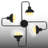 4 Lights Metal Body Glass Cap Classical Semi-Flush Mount