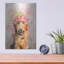 Red Barrel Studio 'Flower Crown Goldendoodle 2' by Furbaby Affiliates Metal Wall Art-1328075325