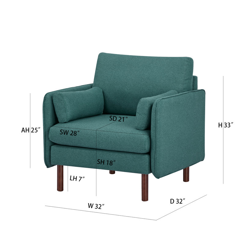 Fauteuil Reachel, Polyester vert