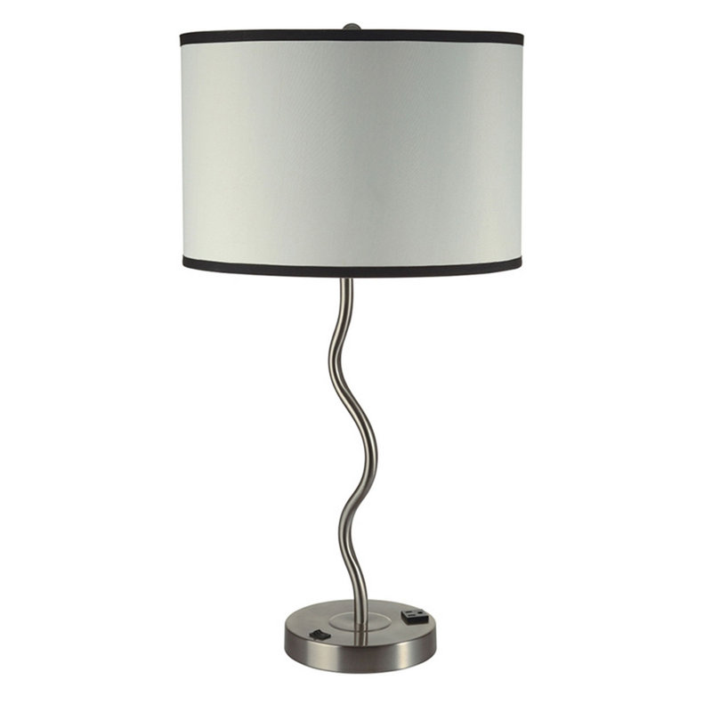 Lampe de table en métal Antianna, Blanc