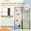 [2 Packs] Floorstanding Double-Sided Gridwall Display Rack with T-Base, Clips & Hooks