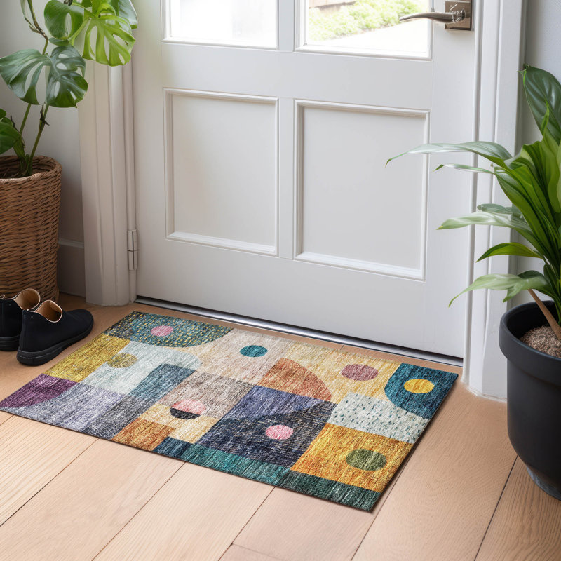 Tapis vert intérieur / extérieur lavable à la machine Chantille ACN1117, Rectangle 1 pi 8 po x 2 pi 6 po