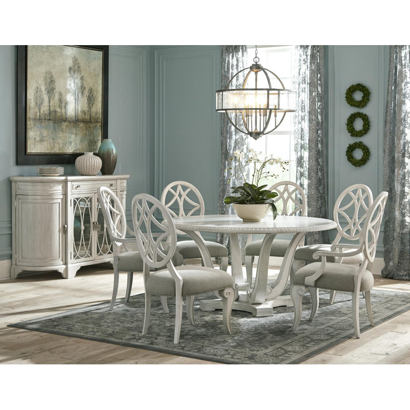 Tillman Complete Dining Table (Once 18" Leaf), White