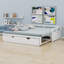 Lit de jour extensible avec couchette, lit de jour en bois avec couchette-775874720
