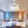 Olamide 24" DIY Shape Adjustable Ceiling Fan with Lights Remote and APP Control