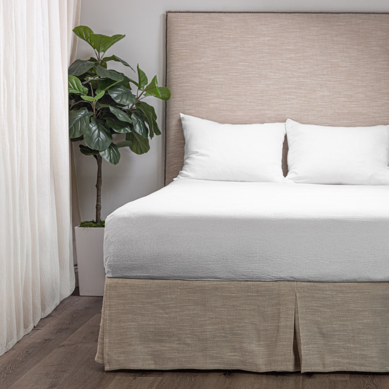 WRAPWELL Box Spring Cover - White, Twin X Long, California King, White