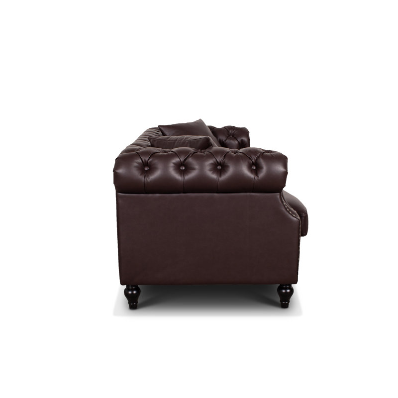 Mogadore 2 - Piece Faux Leather Living Room Set, Dark Brown