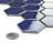 Tribeca 2" Hex Glossy Cobalt 11-1/8" x 12-5/8" Porcelain Mosaic Floor and Wall Tile