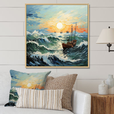 Paysage marin de Vangogh avec pêche I