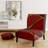 Yellow Triangulars Over Shades of Red - Modern Upholstered Slipper Chair