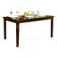 Ensemble de table de salle à manger de style transitionnel 6 pièces avec banc et 4 chaises d'appoint rembourrées en tissu à finition espresso