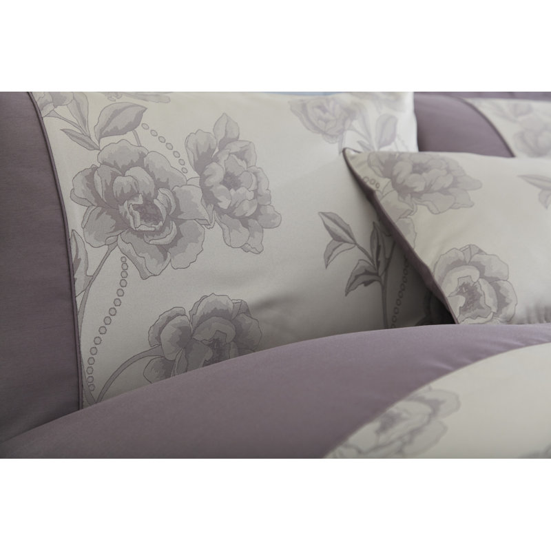 Delao Pillowcase - Set of 2, Slate Grey / Light Plum