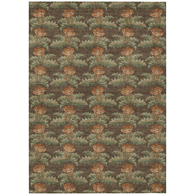 Machine Washable Indoor/Outdoor Chantille ACN2684 Floral Rug