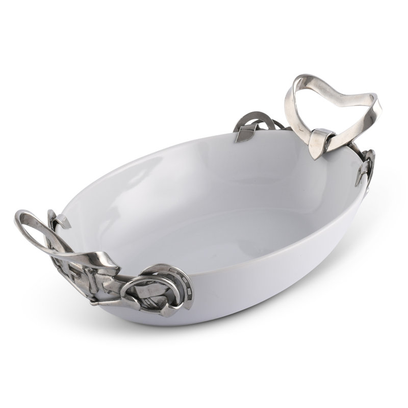 Equestrian Ceramic Oval Decorative Tray
