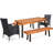 6 - Person Patio Dining Set with Rectangular Table , Cushions Included