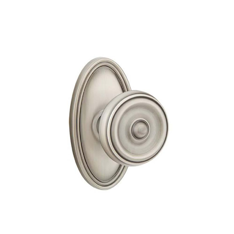 Emtek Dummy Knobset w/ Oval Roestte and Waverly Knob, Pewter