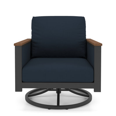 Townsend Metal Outdoor Swivel Rocking Chair with Sunbrella Cushion
