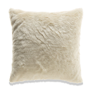 Housse et insert de coussin décoratif en fausse fourrure