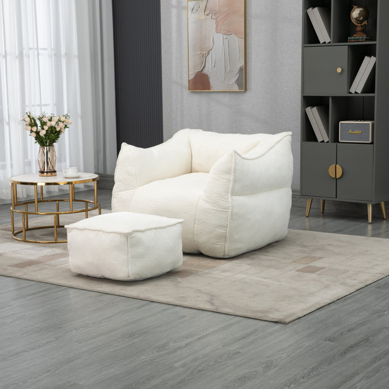 Fauteuil à billes COOLMORE Fauteuil à billes / tabouret paresseux et durable Comt Lounger, Beige