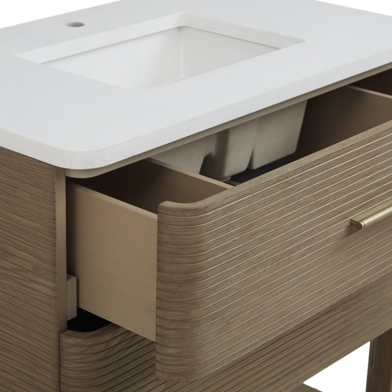 Lucian 36'' W Single Vanity, White Zeus