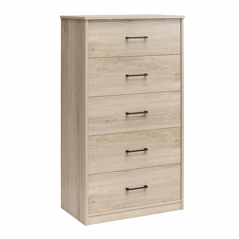 Brez 71 cm W Chest of 5 Drawers, Light Oak