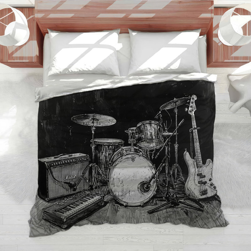 Blend Music Cotton Blend Comforter, King Comforter
