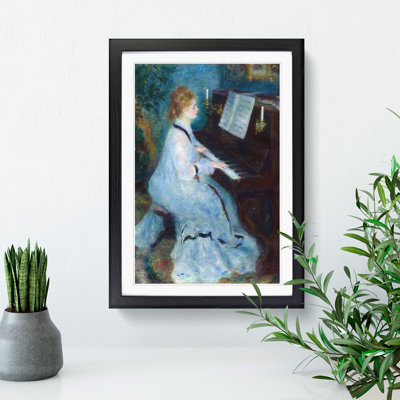 Woman at the Piano by Pierre-Auguste Renoir - Picture Frame Painting on MDF